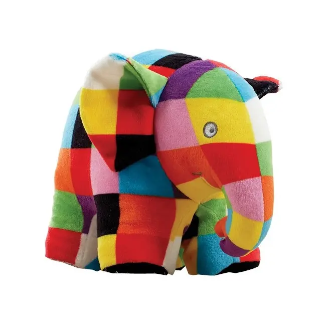 Jucarie din plus elefantul Elmer, 17 cm