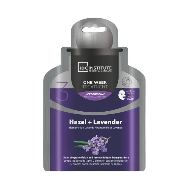 Masca faciala cu extract de Alunul vrajitoarelor + Lavanda , IDC Institute 30902, 22 gr