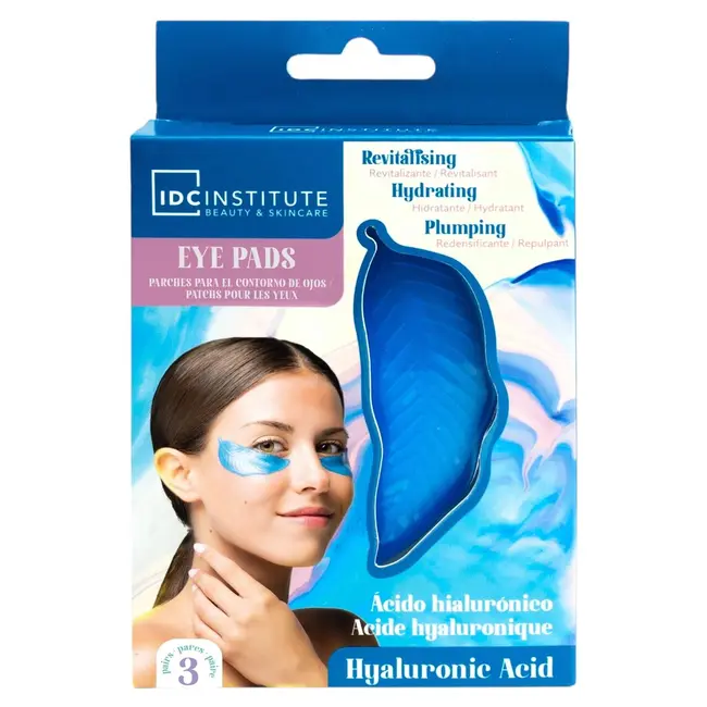 Pad pentru ochi cu acid hyaluronic 3 perechi, IDC Institute, 90302