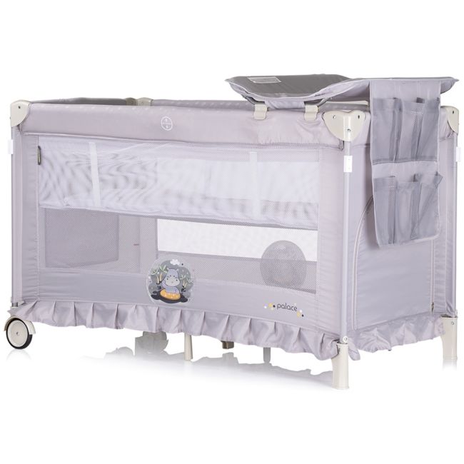 Patut pliabil chipolino palace hippo grey hubkosipa251hi