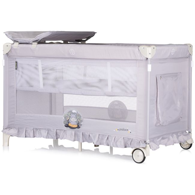 Patut pliabil chipolino palace hippo grey hubkosipa251hi