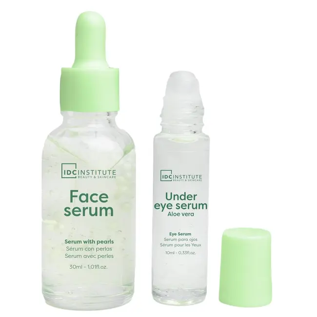 Set 2 Seruri pentru ingrijire faciala Aloe Vera Shinning, IDC Institute, 44156