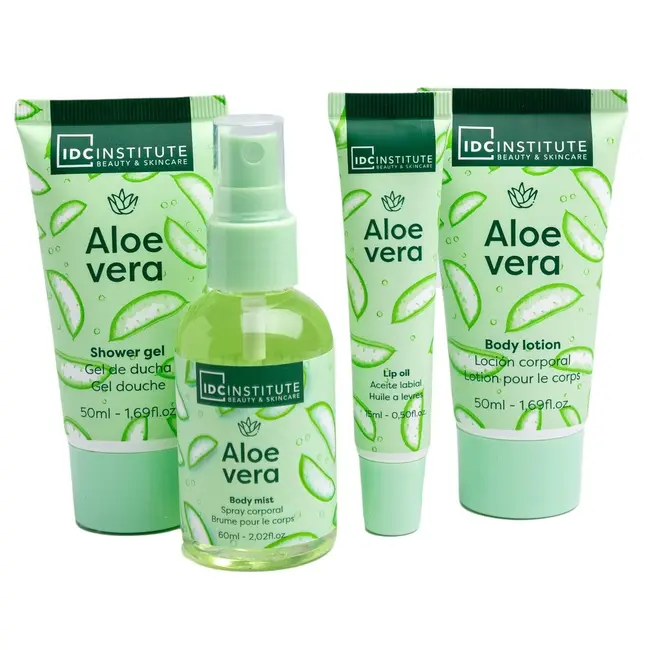 Set cu produse de baie Aloe Vera Travel Essential, IDC Institute, 44157
