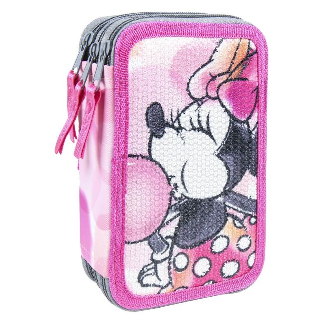 Penar echipat Minnie Mouse cu 3 compartimente, 42 piese