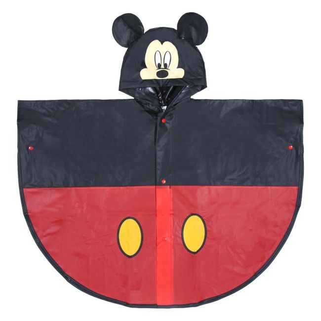 Pelerina de ploaie tip poncho, cu urechi Mickey Mouse, 5 - 6 ani