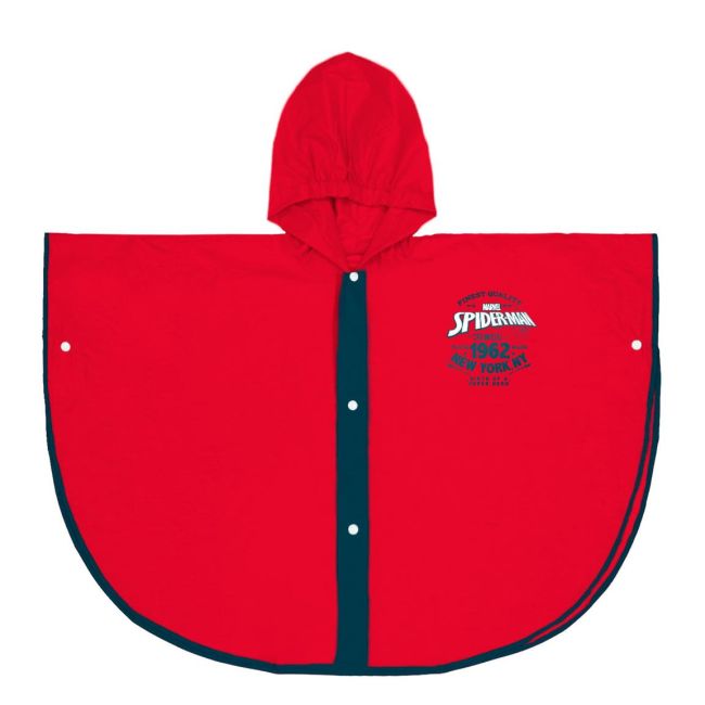 Pelerina de ploaie tip poncho, Spiderman, Rosu, 3 - 4 ani