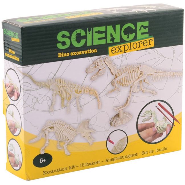 Kit excavare dinozaur, 16 x 10.5 x 3.5 cm