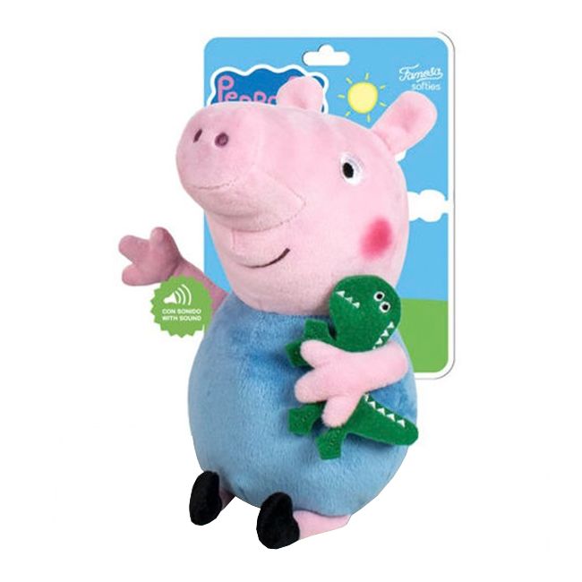 Jucarie din plus cu sunete George, Peppa Pig, 21 cm