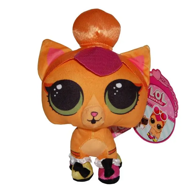 Jucarie din plus si material textil Neon Kitty, L.O.L. Surprise! Pets, 20 cm