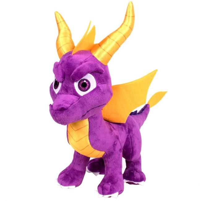 Jucarie din plus si material textil Spyro in picioare, 32 cm