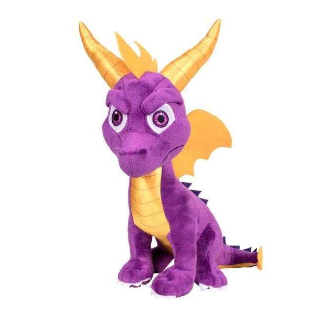 Jucarie din plus si material textil Spyro sezand, 32 cm