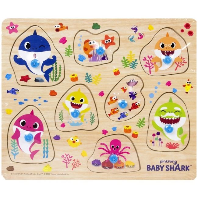 Puzzle din lemn Baby Shark, 22 x 26 cm
