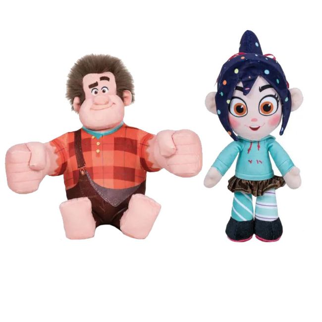 Set 2 jucarii din plus Ralph 25 cm si Vanellope 30 cm