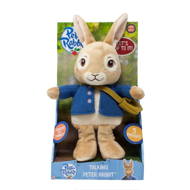 Peter Rabbit | Jucarie vorbitoare din plus, 24 cm