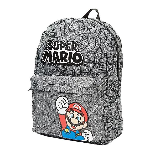 Rucsac Super Mario cu buzunar frontal, 32x25x10 cm
