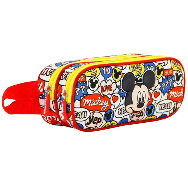 Penar 3D Mickey Mouse Yeah cu 2 compartimente, 22x9.5x8 cm