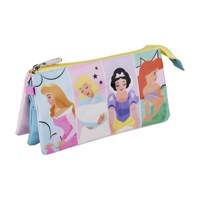 Penar Disney Princess cu 3 compartimente, 22x11,5x2 cm
