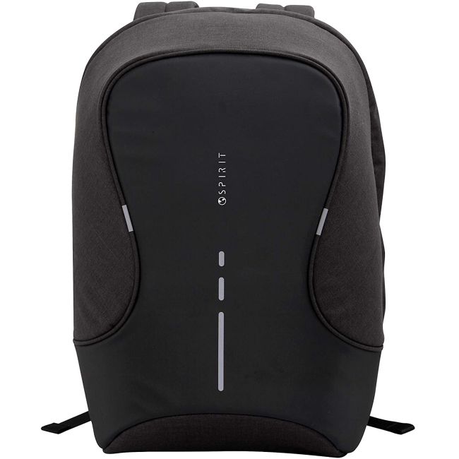 Rucsac Spirit Tech Premium, anti-furt,buzunar laptop, Negru, 48x37x18 cm
