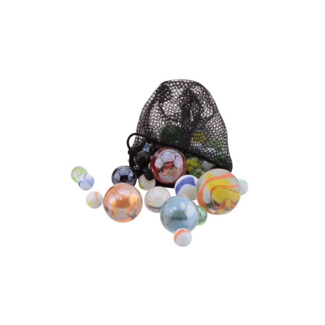 Bile multicolore din sticla, 14 - 35 mm, 500 grame