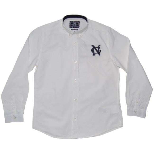 Camasa Oxford alba cu broderie (882), 10 ani / 140 cm