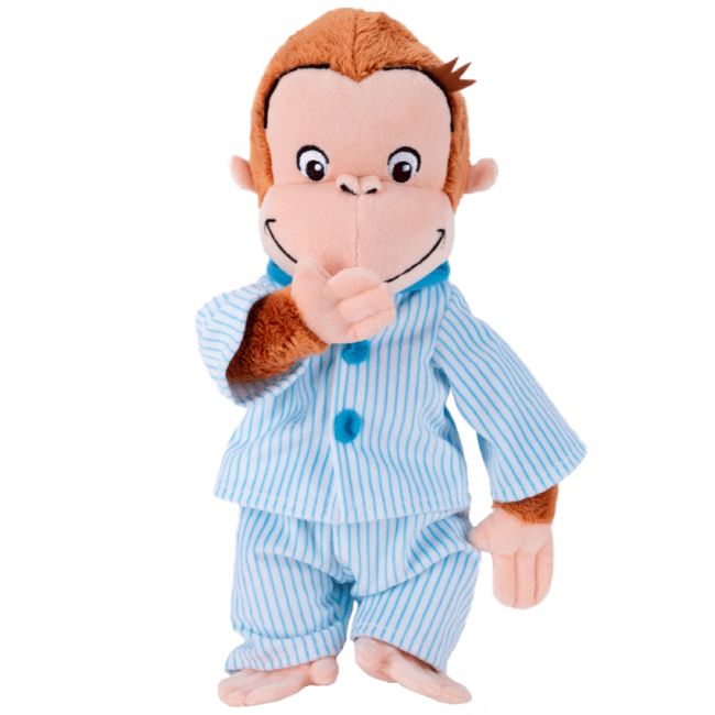 Jucarie din plus Curious George cu pijama, 26 cm