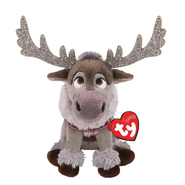 Jucarie din plus Renul Sven cu ham rosu, Frozen, 16 cm