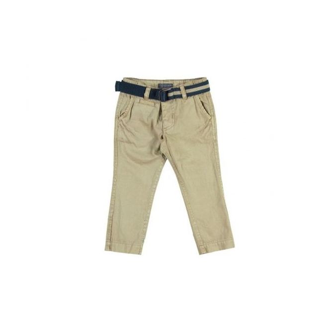 Pantaloni bej din doc si curea textila (4533), 8 ani / 128 cm
