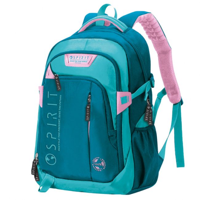 Rucsac Spirit Classic, Turcoaz / Roz, 49x35x16 cm