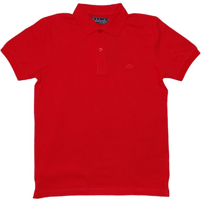 Tricou polo rosu cu maneca scurta (890), 12 ani / 152 cm