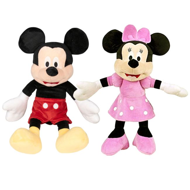 Set 2 jucarii din plus Mickey Mouse & Minnie Mouse 26 cm