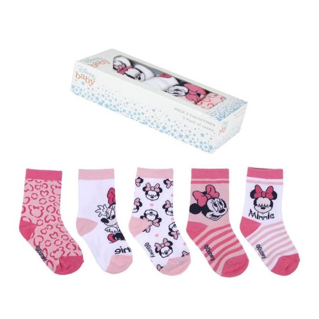 Set 5 perechi sosete Minnie Mouse, marimea 17/18