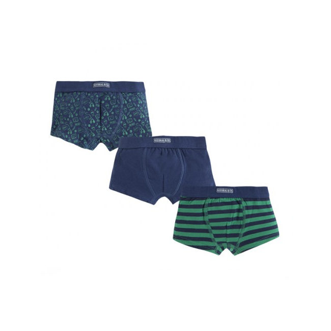 Set 3 boxeri bleumarin / verde(10578), 10 ani / 140 cm