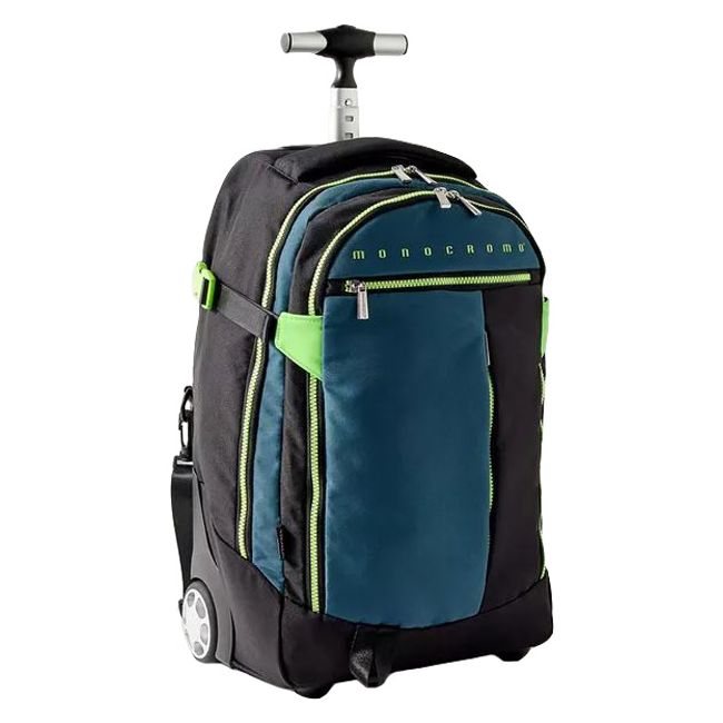 Troler Monocromo Urban, Negru/Albastru, 55x35x25 cm