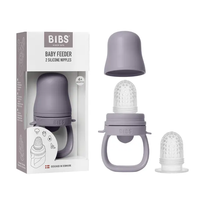 Bibs - dispozitiv de hranire baby feeder cu 2 tetine din silicon, fossil grey bbb4350303