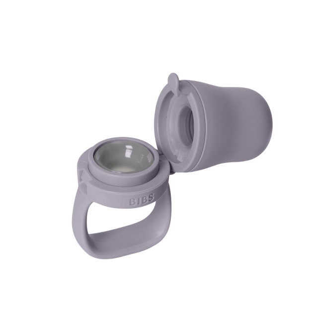 Bibs - dispozitiv de hranire baby feeder cu 2 tetine din silicon, fossil grey bbb4350303