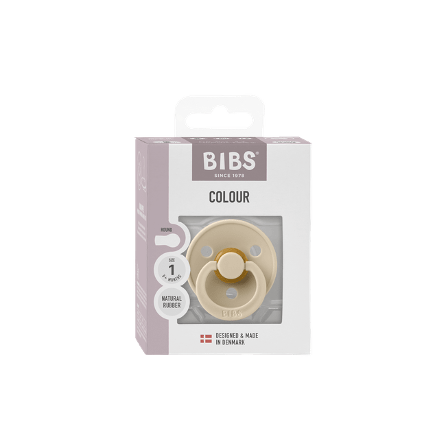 Bibs - suzeta colour latex, tetina rotunda, 0+ luni, ambalaj premium-vanilla bbb1001000245