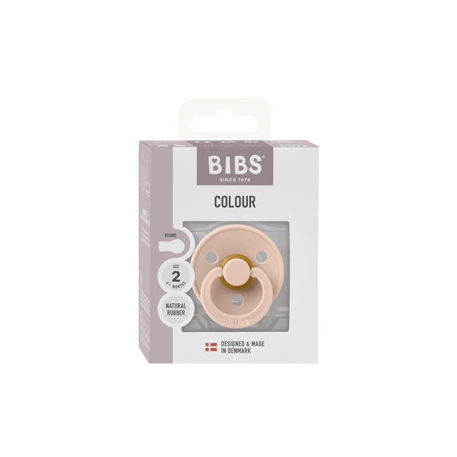 Bibs - suzeta colour latex, tetina rotunda, 6+ luni, ambalaj premium-blush bbb2002000244