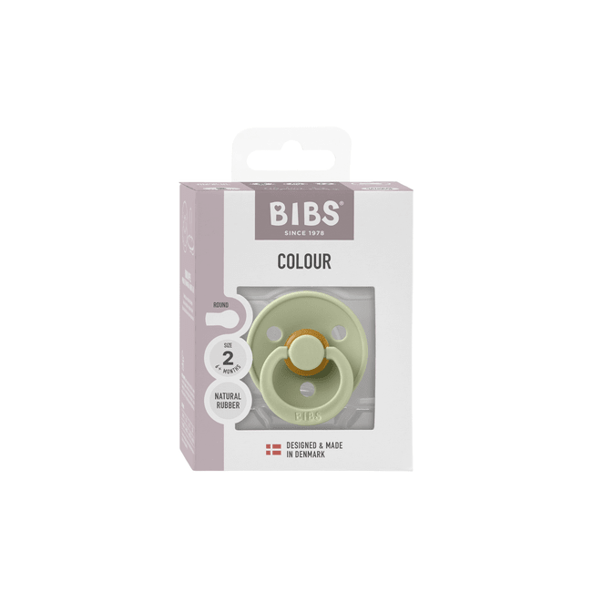 Bibs - suzeta colour latex, tetina rotunda, 6+ luni, ambalaj premium-sage bbb2002000250