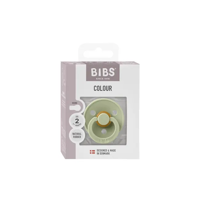 Bibs - suzeta colour latex, tetina rotunda, 6+ luni, ambalaj premium-sage bbb2002000250