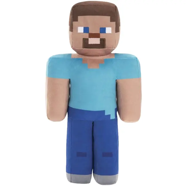 Jucarie din plus Steve cu detalii brodate, Minecraft, 34 cm