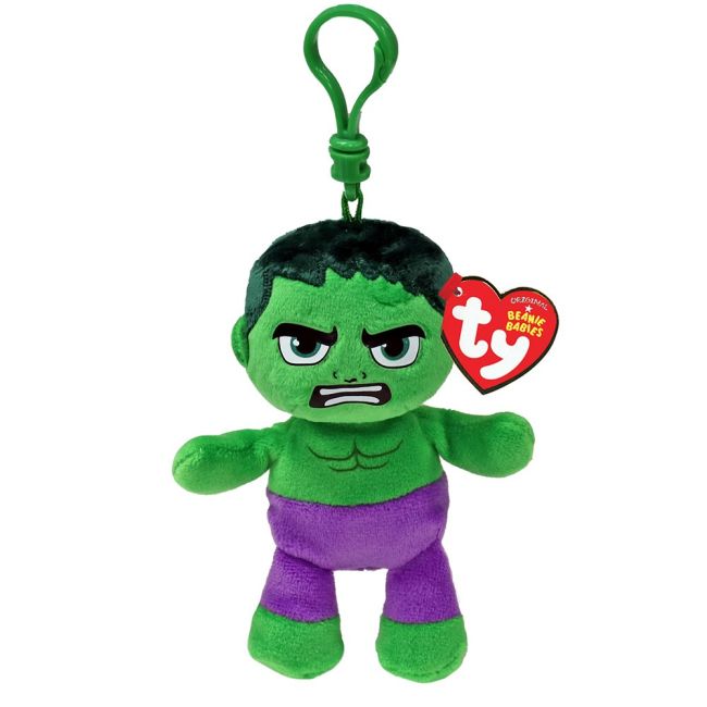 PLUS BRELOC TY 8.5CM BEANIE BABIES MARVEL HULK VIVTY34006