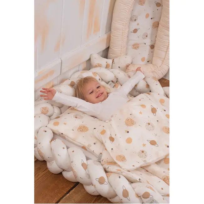 Paturica Pentru Copii Nature Bambus By Amy Cu Doua Fete, 100x70cm + Cadou Rucsacel Padure Pjb82727