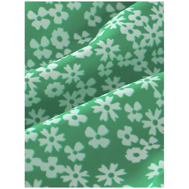 Salopeta vara fetite, verde cu imprimeu floral – tinuta confortabila si eleganta mdtu111-r1