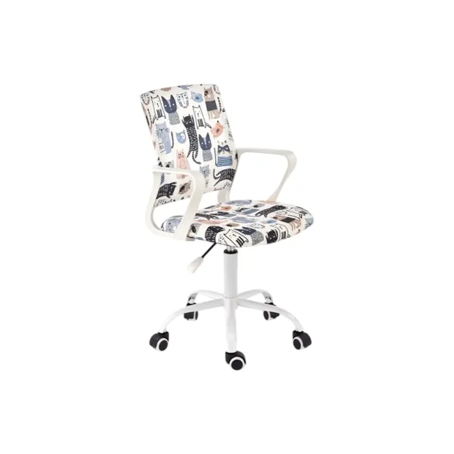 Scaun birou copii hm oris, stofa, baza metalica, inaltime reglabila, rotatie 360°, 80 kg, multicolor drm10547