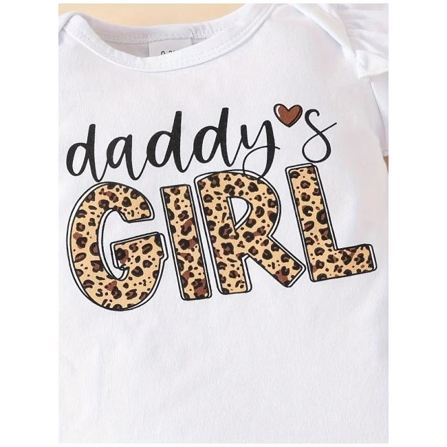 Set "daddy's girl" – body, pantaloni scurti si bentita cu imprimeu leopard mbtu107-r1