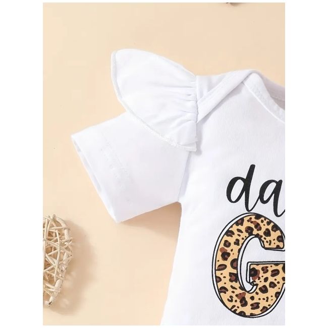 Set "daddy's girl" – body, pantaloni scurti si bentita cu imprimeu leopard mbtu107-r1