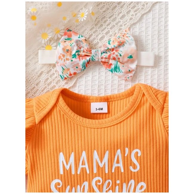 Set "mama's sunshine" – body, pantaloni scurti si bentita mbtu106-r2