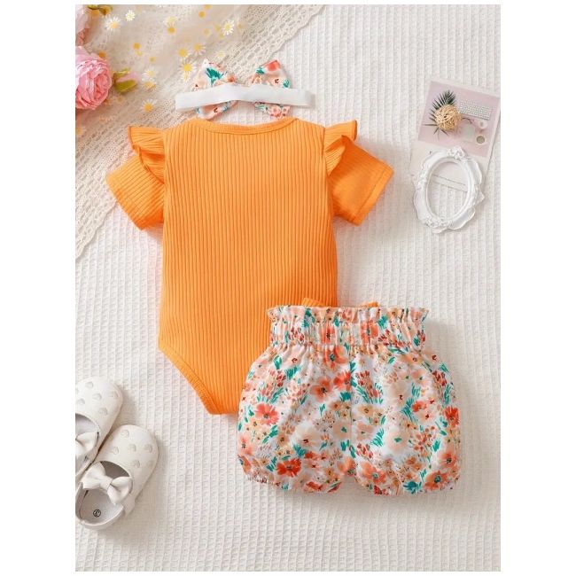 Set "mama's sunshine" – body, pantaloni scurti si bentita mbtu106-r2