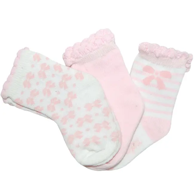 Set 3 perechi sosete Roz/Alb (10266), 6 luni / 15-18
