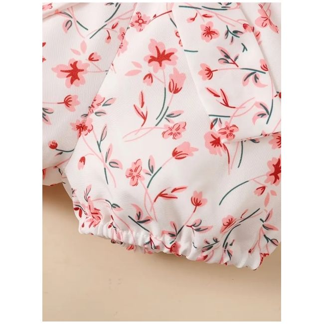Set adorabil pentru fetite - body, pantalonasi scurti si bentita asortata mbtu95-r2